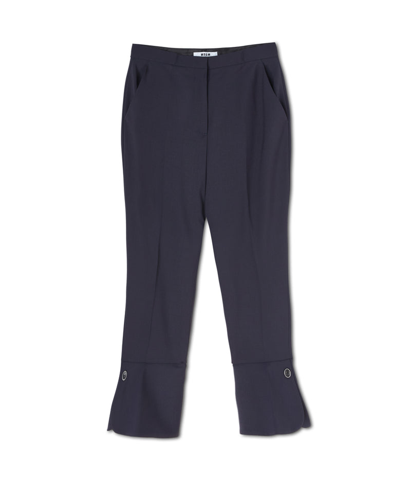 Wool trousers in "Wool Suiting" WHITE/BLUE Women 