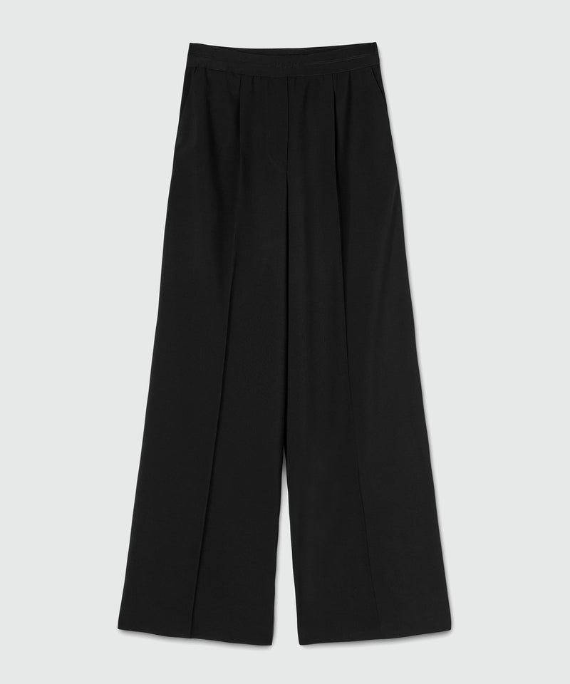 Pantalone in lana vergine "Wool Suiting" NERO Donna 