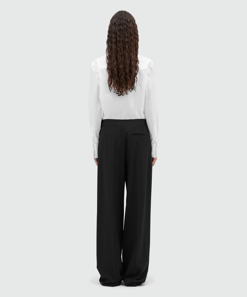 Virgin wool trousers "Wool Suiting" BLACK Donna 