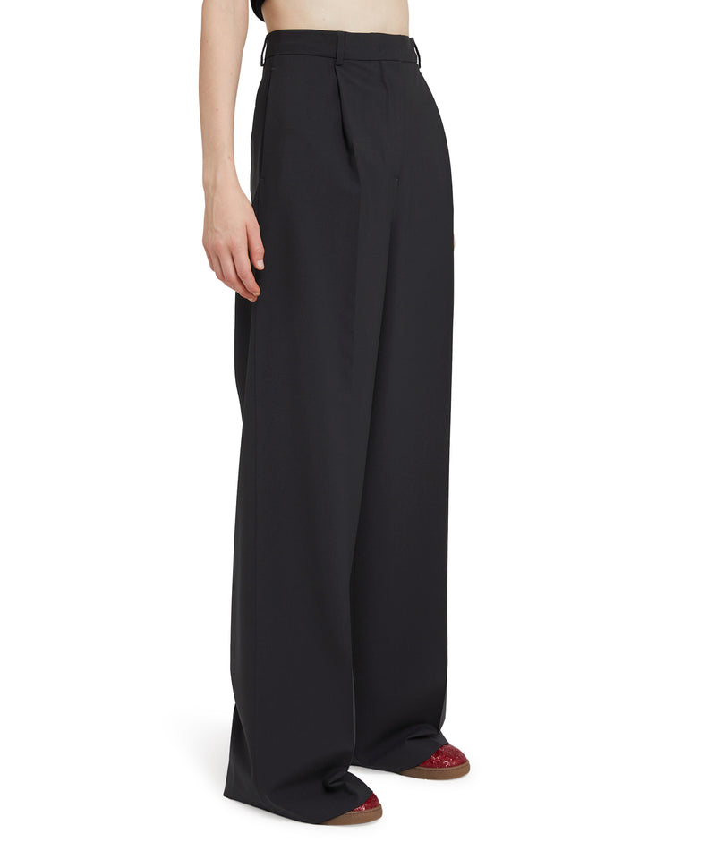 Wool trousers in "Wool Suiting" BLACK Women 