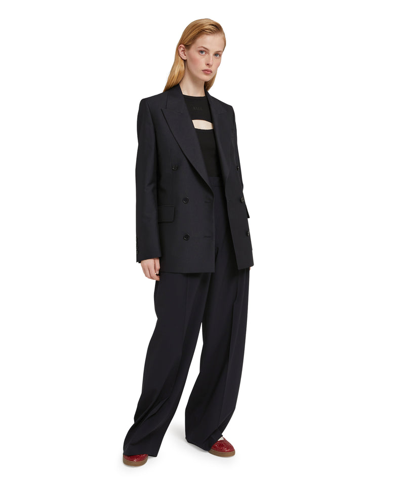 Wool trousers in "Wool Suiting" BLACK Women 