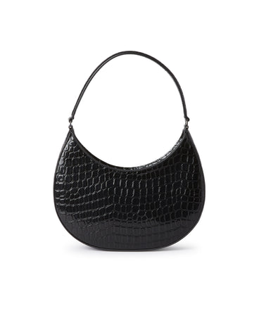 Faux leather small shoulder "Hobo" bag