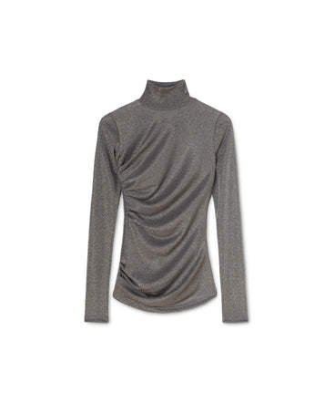 Top in fluid glittery jersey