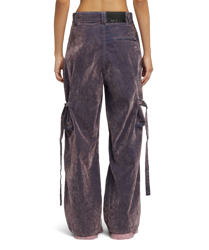 Cargo trousers with "Flock Denim" workmanship PINK Women 