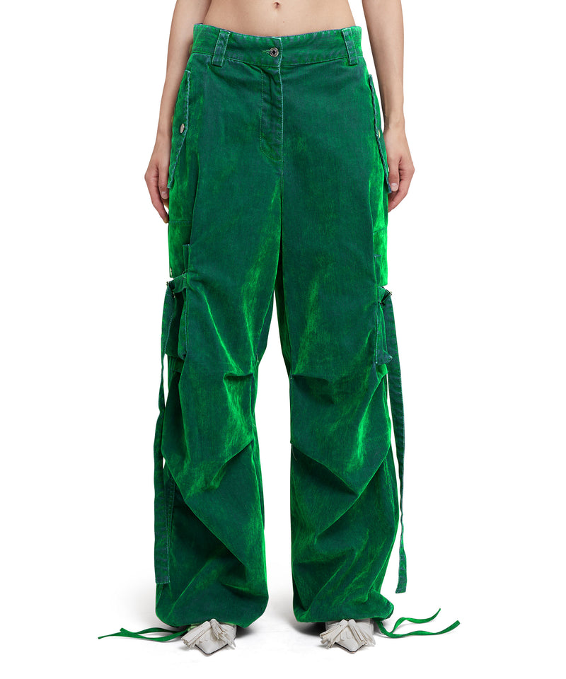 Cargo trousers with "Flock Denim" workmanship GREEN Women 