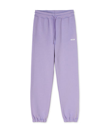 Track pants with high waist and drawstring