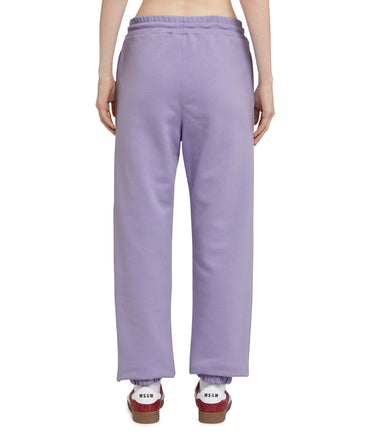 Track pants with high waist and drawstring