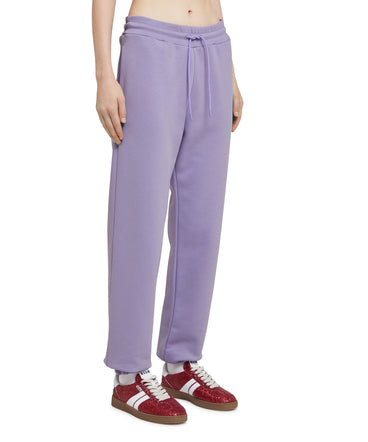 Track pants with high waist and drawstring