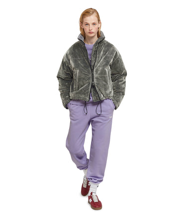 Track pants with high waist and drawstring