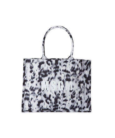 MSGM large tote con stampa animalier