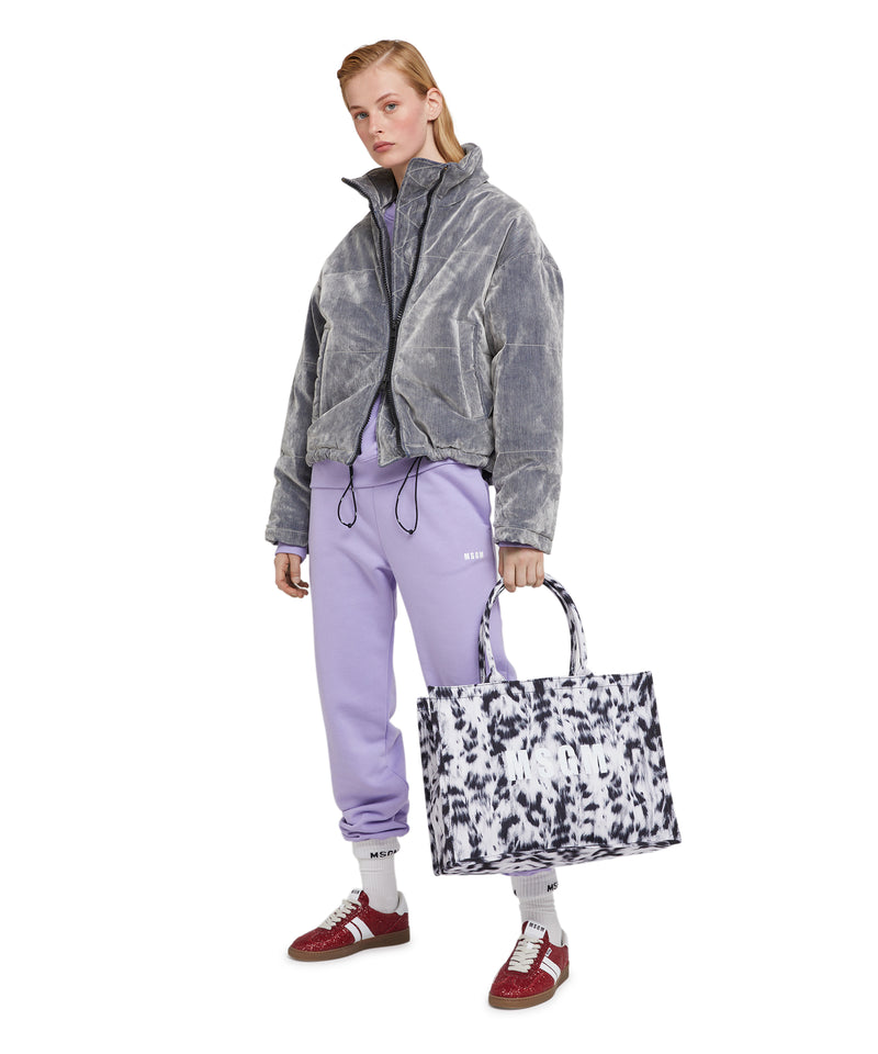 MSGM large tote con stampa animalier GRIGIO Donna 