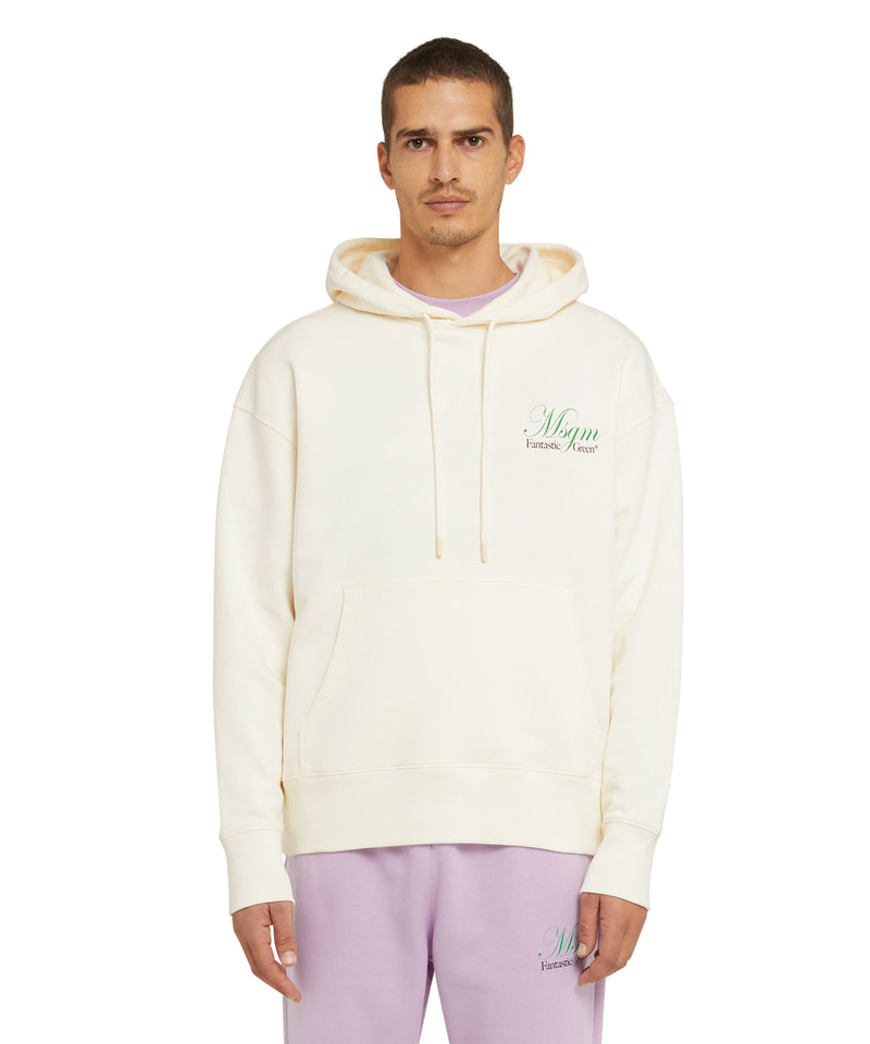 Organic cotton hooded sweatshirt from the MSGM Fantastic Green