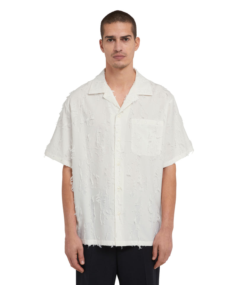 Jacquard fil coupè bowling shirt WHITE Men 