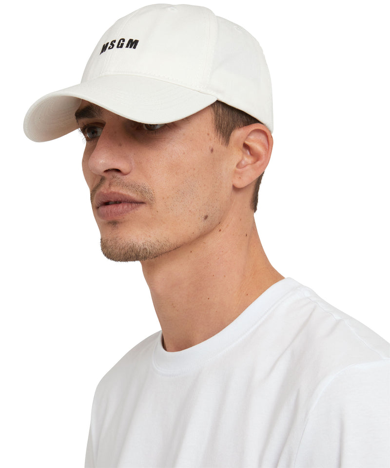 Gabardine cotton baseball cap with embroidered label OFF WHITE Men 