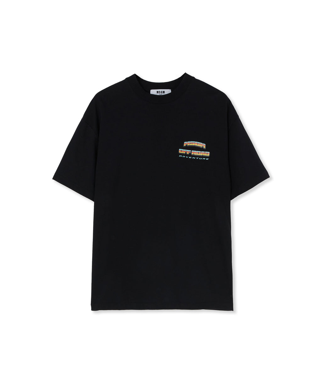 T-Shirt with Off road adventure graphic - MSGM Official