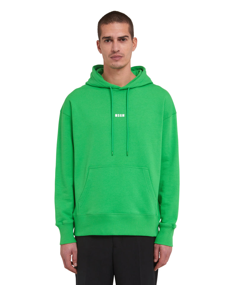 Hooded sweatshirt with Impact mini logo GREEN Men 