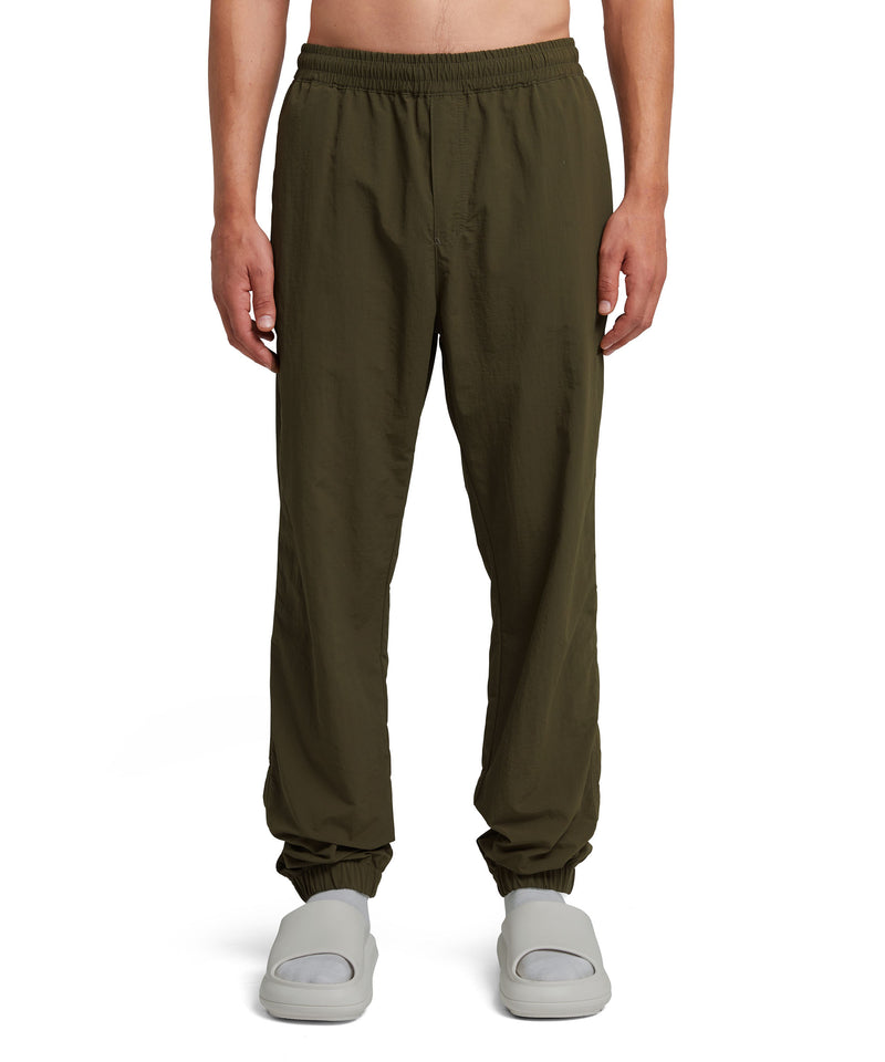 Nylon pants with elasticized waistband MILITARY GREEN Men 