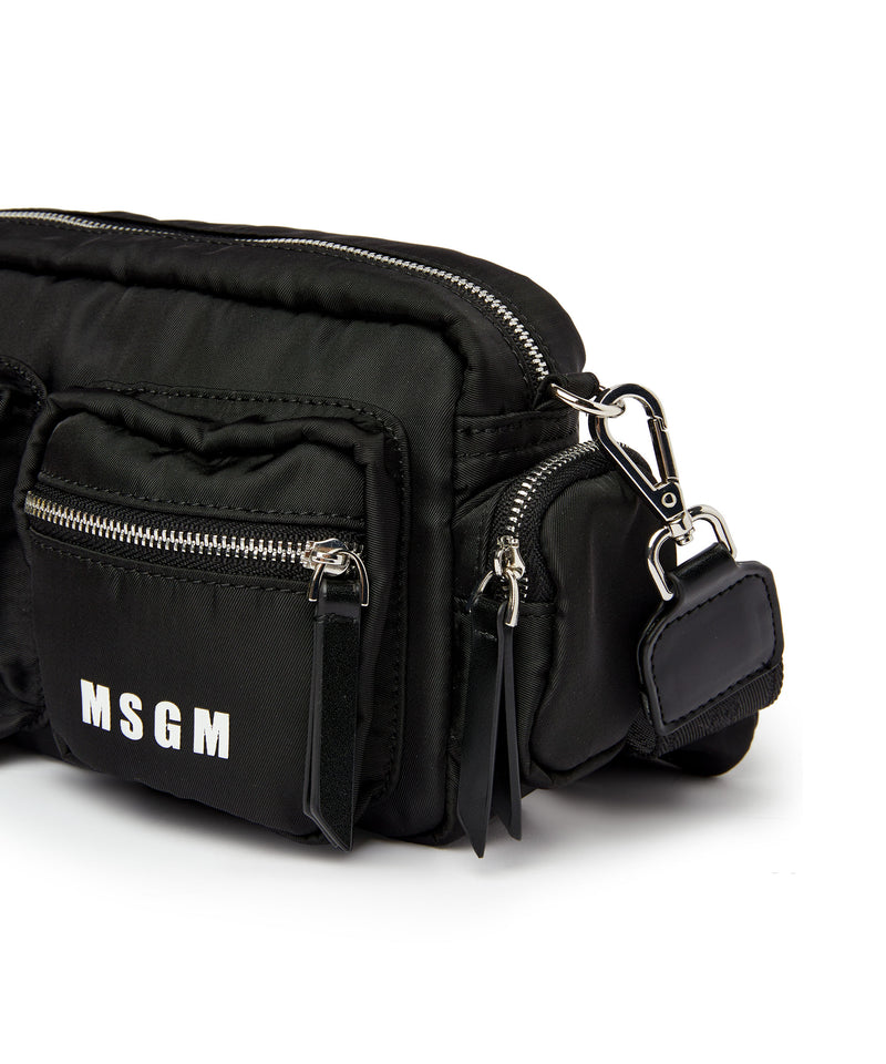 Multi-pocket nylon camera bag BLACK Men 