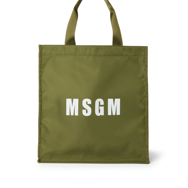 Nylon tote bag with logo - MSGM Official