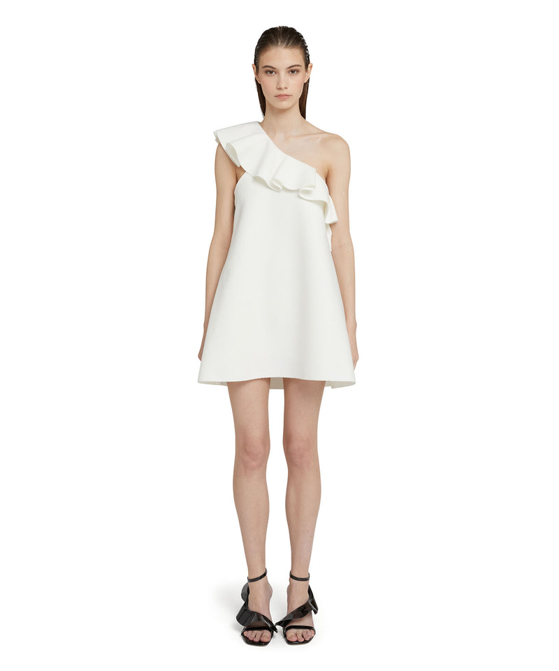 Double crepe cady dress with ruffles - MSGM Official