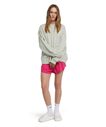 Sweatshirt shorts with embroidered logo