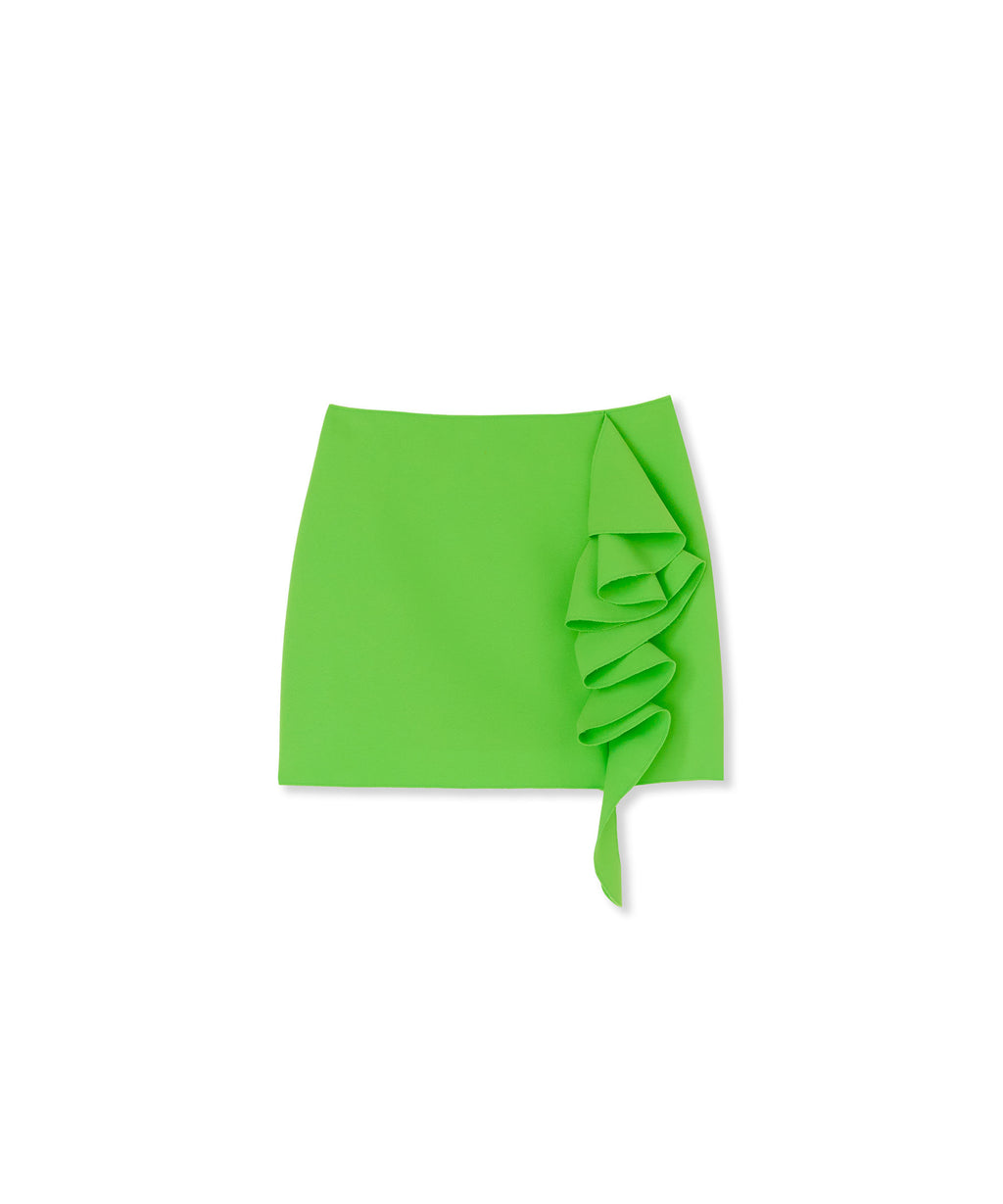 Double crepe cady mini skirt with ruffles - MSGM Official