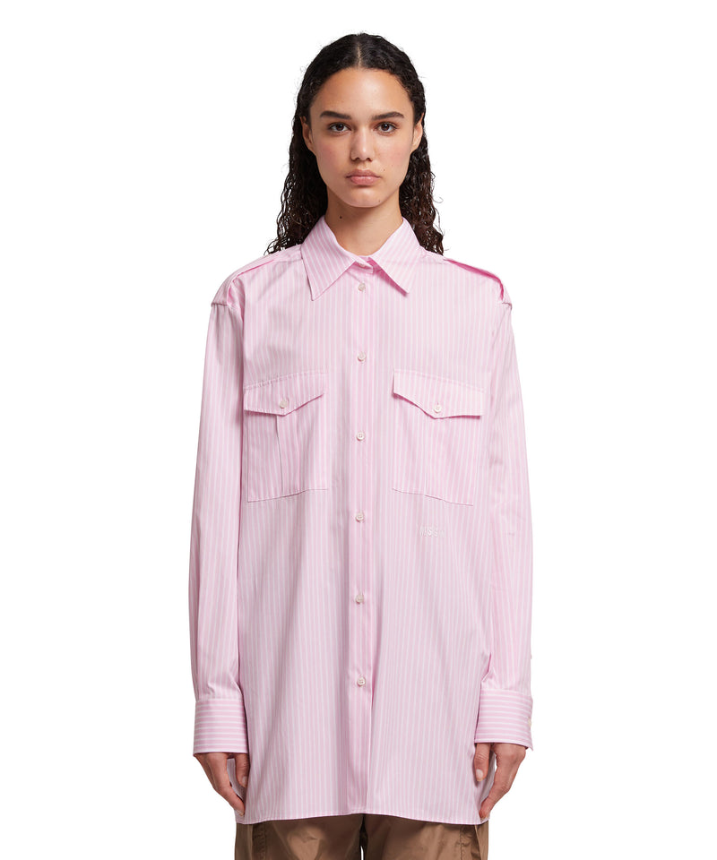 Poplin shirt with small pockets LIGHT PINK Women 