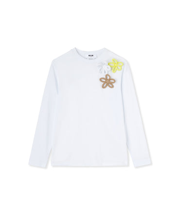 Long sleeve T-Shirt with daisies application