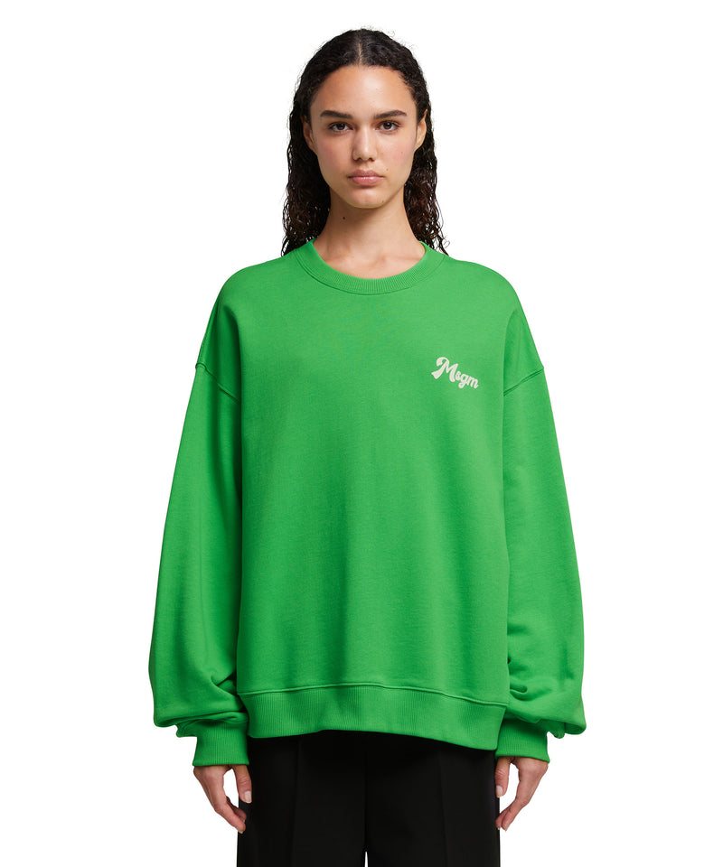 Sweatshirt with "bar Milano" graphic GREEN Women 