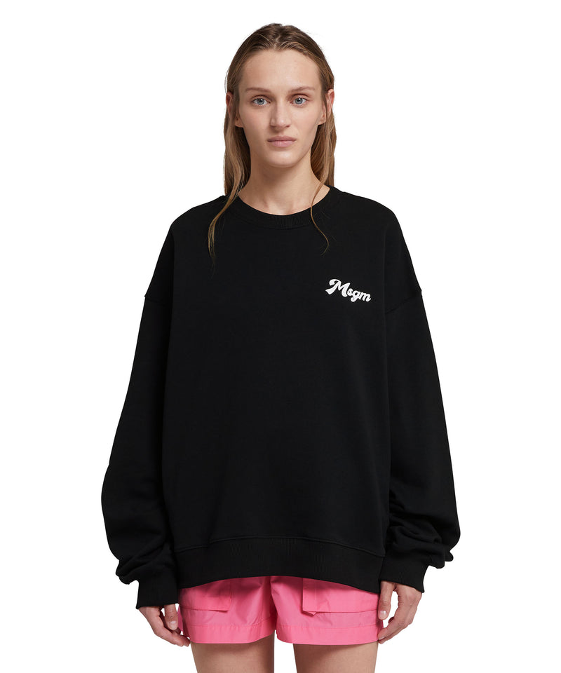 Sweatshirt with "bar Milano" graphic BLACK Women 