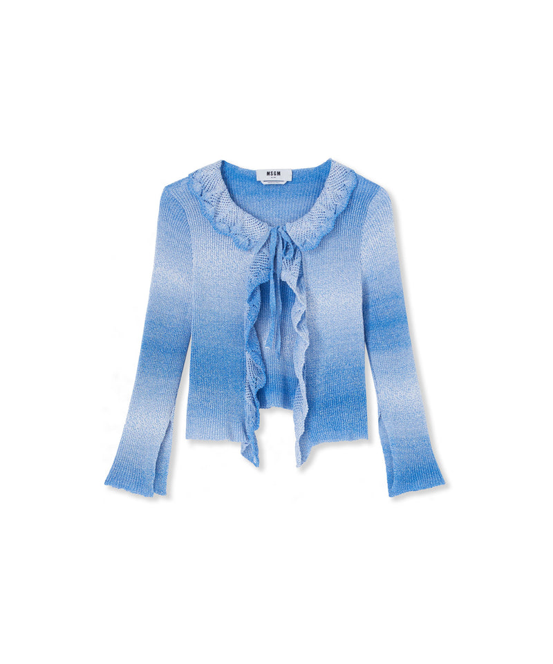 Cotton shirt with faded treatment LIGHT BLUE Women 