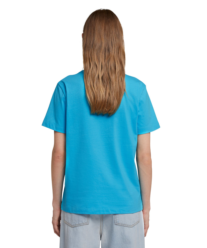 T-Shirt con nuovo logo pennellato BLU CHIARO Donna 