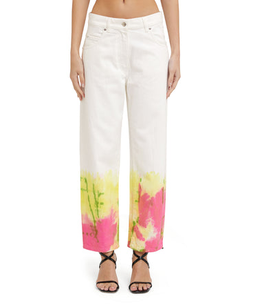 Bull cotton pants with tie-dye treatment
