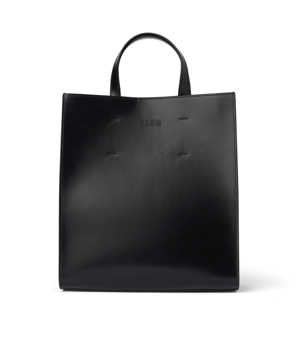 Leather tote bag - MSGM Official