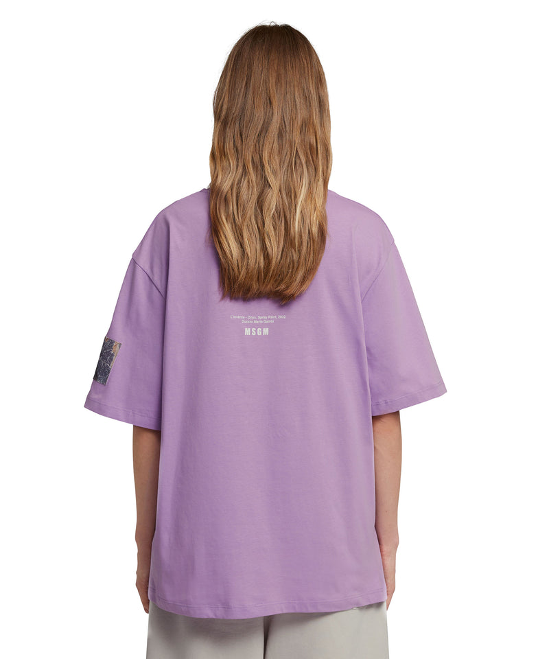 "FANTASTIC GREEN INVERSE SERIES" organic jersey cotton T-Shirt LILAC Unisex 