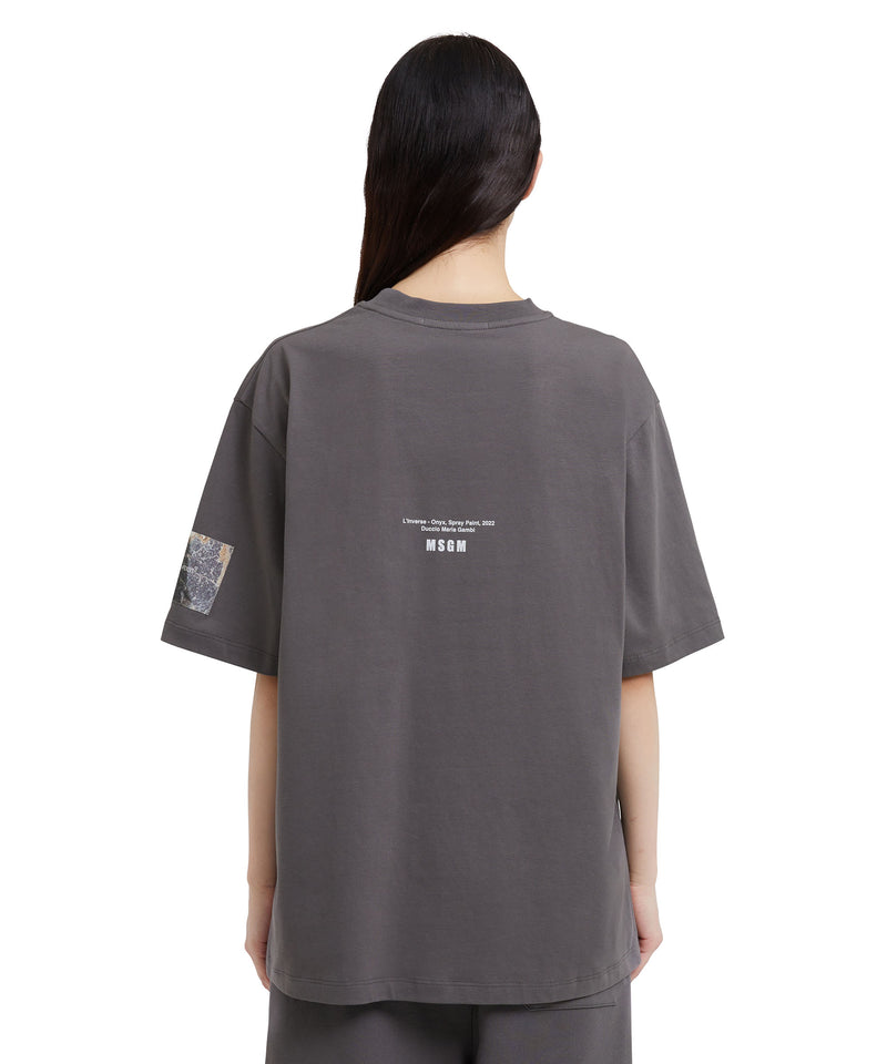 "FANTASTIC GREEN INVERSE SERIES" organic jersey cotton T-Shirt DARK GREY Unisex 