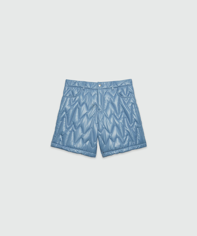 Sky blue "TheMwave" quilted pattern shorts LIGHT BLUE Men 