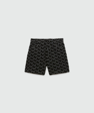 Faux-fur "TheMwave" jacquard shorts