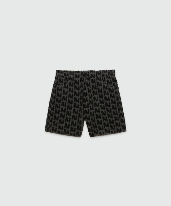 Shorts in ecopelliccia "TheMwave" jacquard