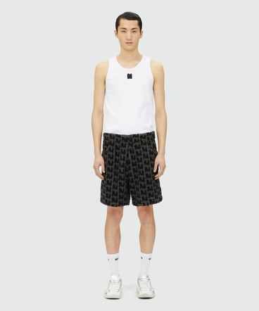 Faux-fur "TheMwave" jacquard shorts