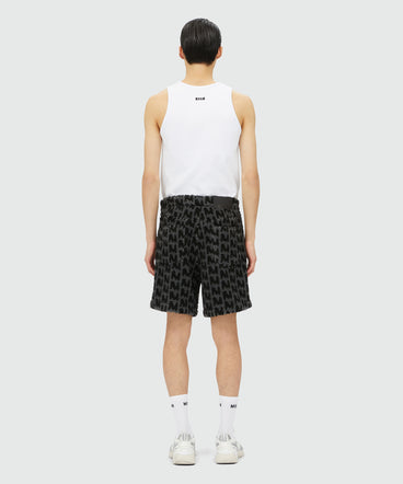 Faux-fur "TheMwave" jacquard shorts