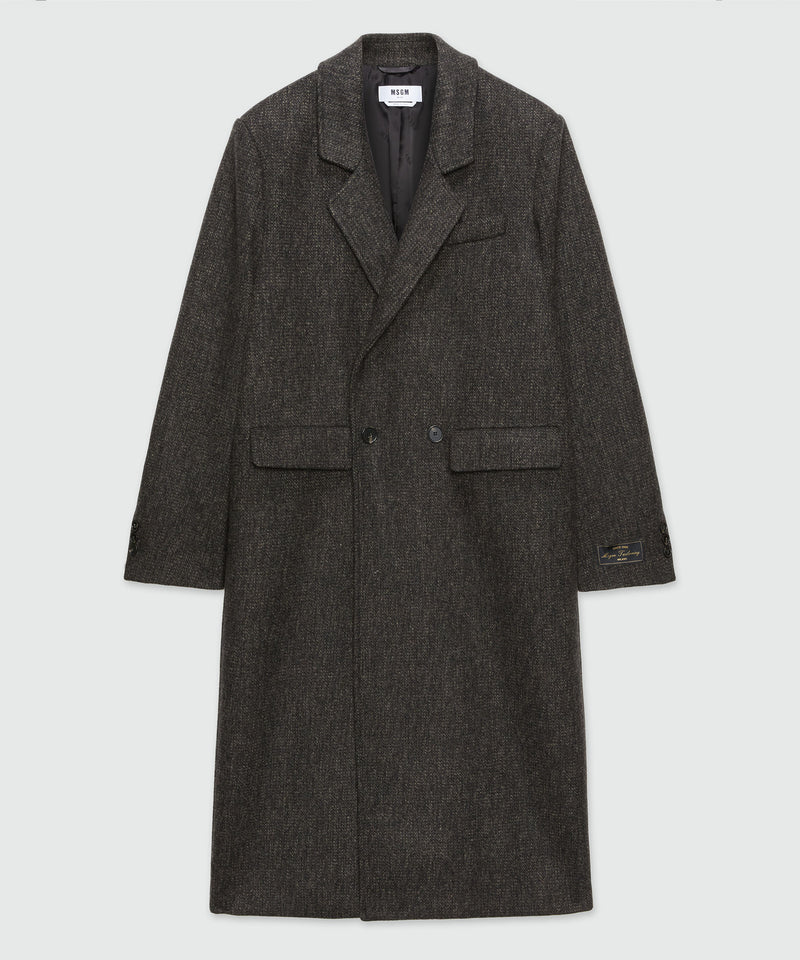 MSGM Tailoring long wool coat BLACK Men 