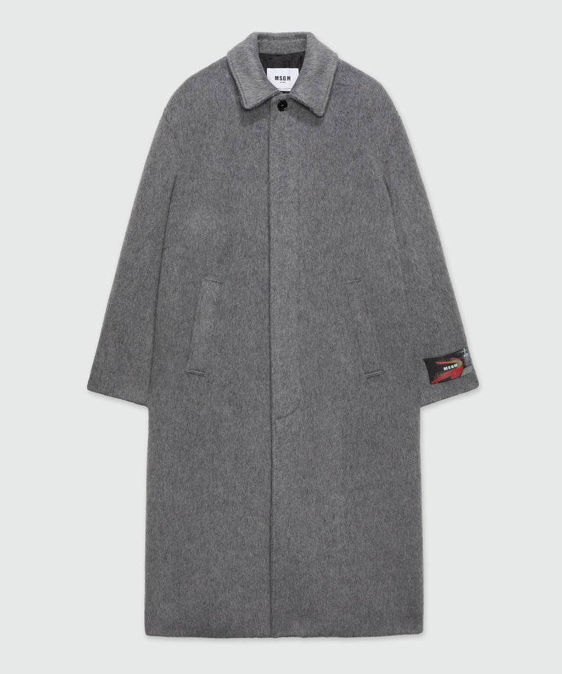 Long gray wool blend coat GREY Men 