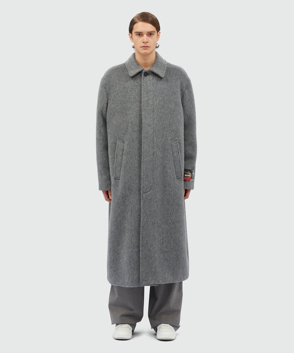 Long gray wool blend coat