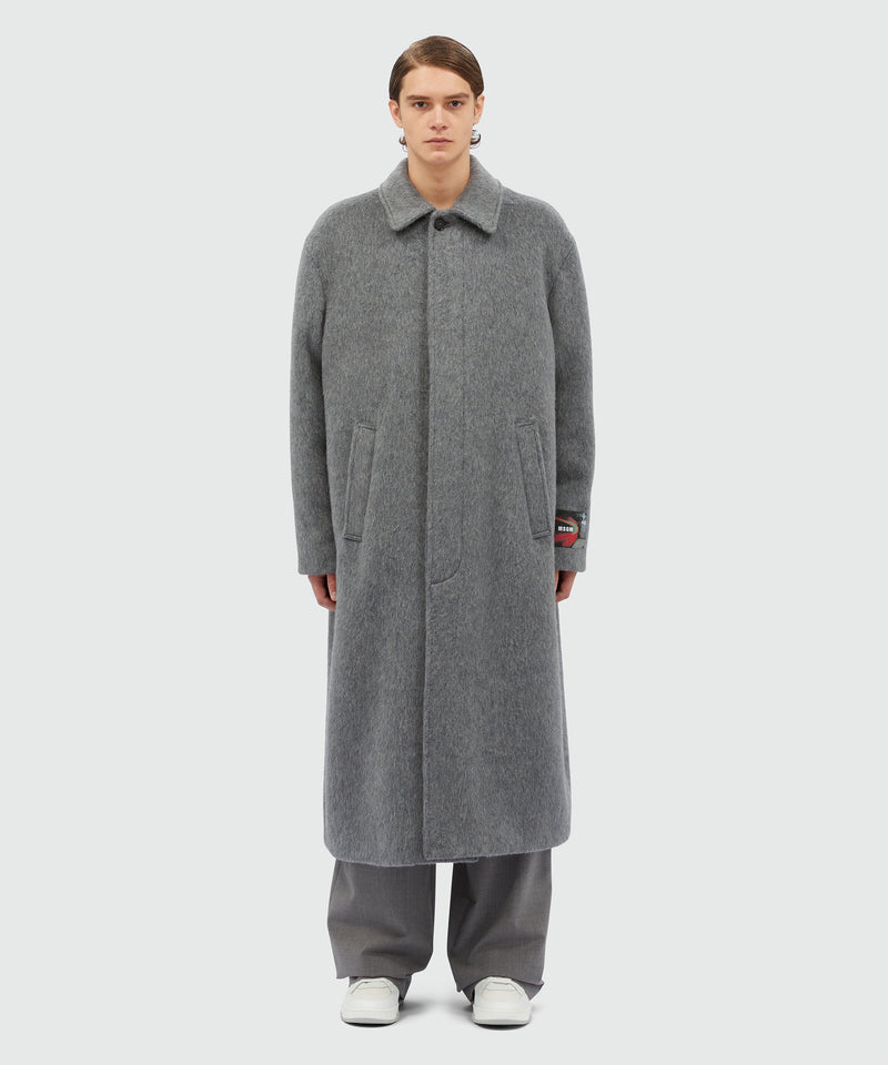 Long gray wool blend coat GREY Men 