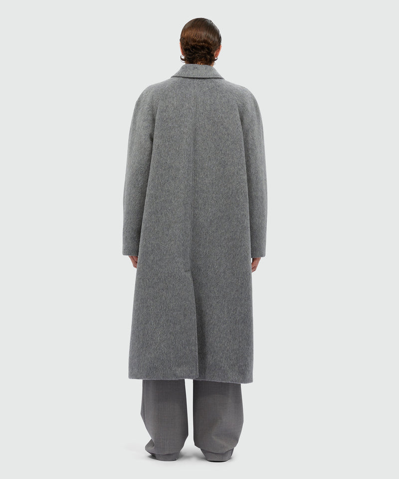 Long gray wool blend coat GREY Men 