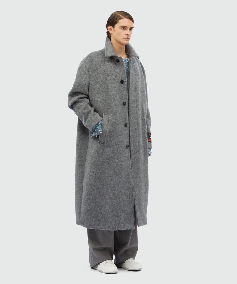 Long gray wool blend coat GREY Men 