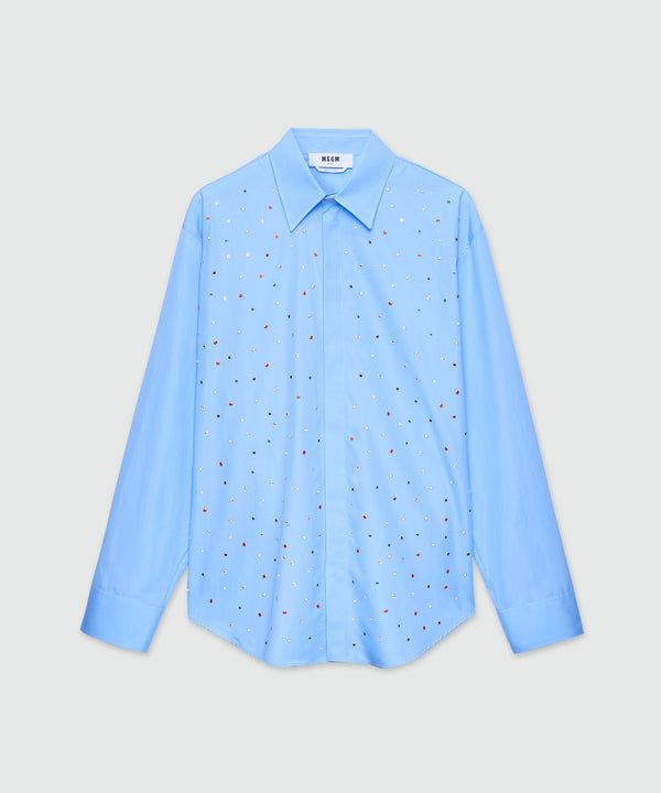 Organic cotton shirt with multicolor studs