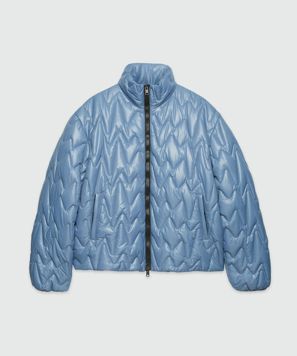 Quilted jacket with "TheMwave" motif