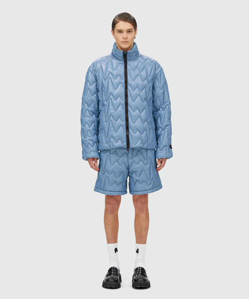 Quilted jacket with "TheMwave" motif LIGHT BLUE Men 